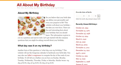 Desktop Screenshot of aboutmybirthday.com